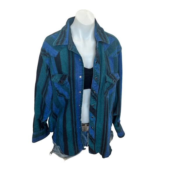 Pink Floyd Plaid Flannel Shirt Shacket XL Oversize Unique Concert Poster Western - Picture 4 of 7